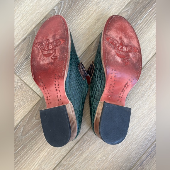Freebird by Steven Monalisa Green and Brown Leather Mule Shoes Women’s Size 8 - Picture 13 of 14